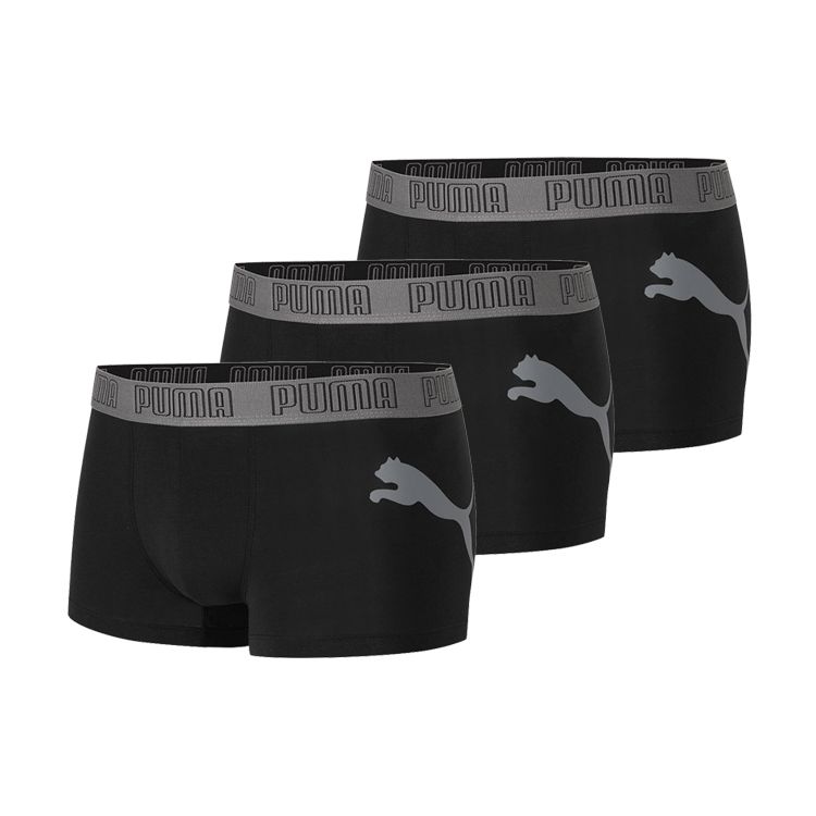 Puma Solid Color Logo Print Sports Casual Boxer Briefs Men underwear Black 701220208-001