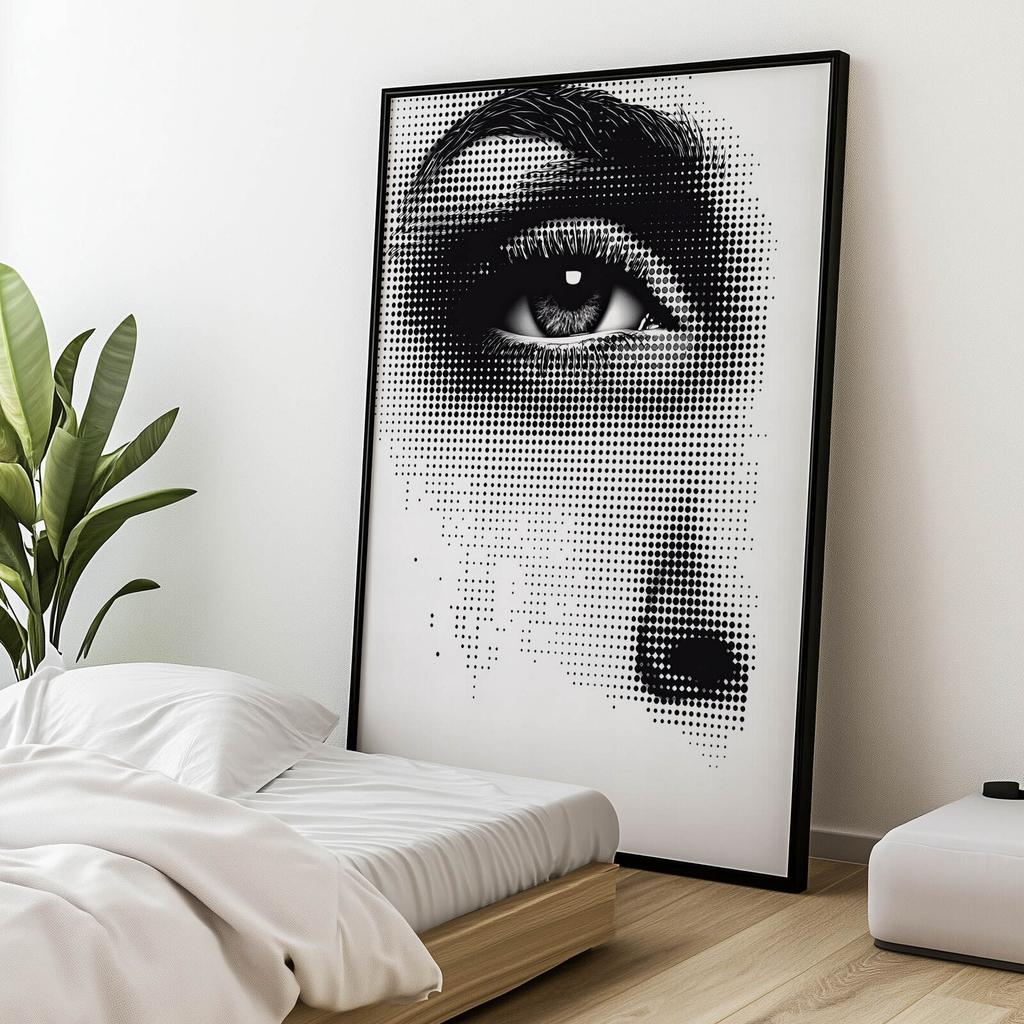 Stylish Eye Stylish Eye, 40X50 Cm, Gold Aluminum Frame, 230 Gsm Matte Paper
