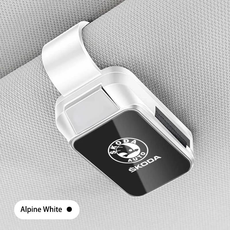 Car Sticker Car Interior Sun Visor Eyeglasses Holder Sunglasses Clip For Skoda Octavia Kodiaq Fabia Vrs Superb Karoq Yeti Rapid ukm344