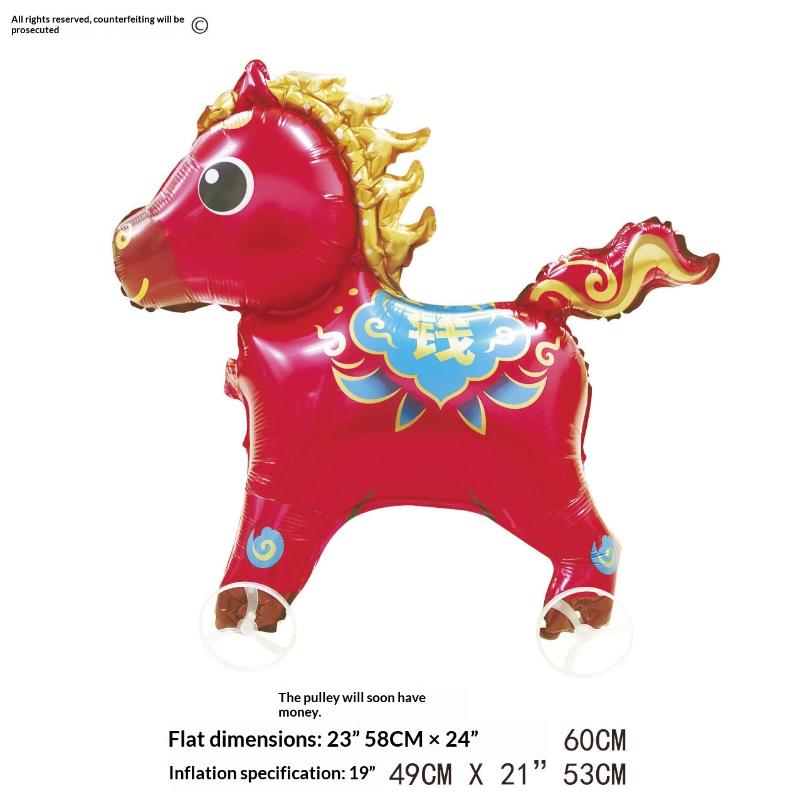 4D Cartoon Foil Balloons Elephant Stand Walking Balloon With Wheel For Kids Birthday Party Decoration Baby Shower