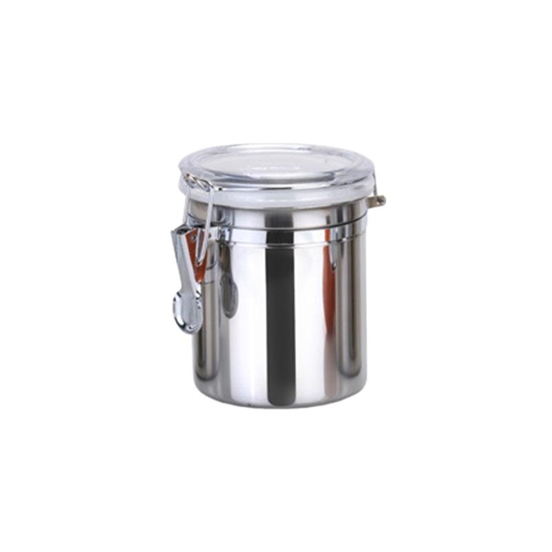 Multifunctional Steel Canister Set Steel Kitchen Storage Container Food Storage Sealed Canister with Clear Lid