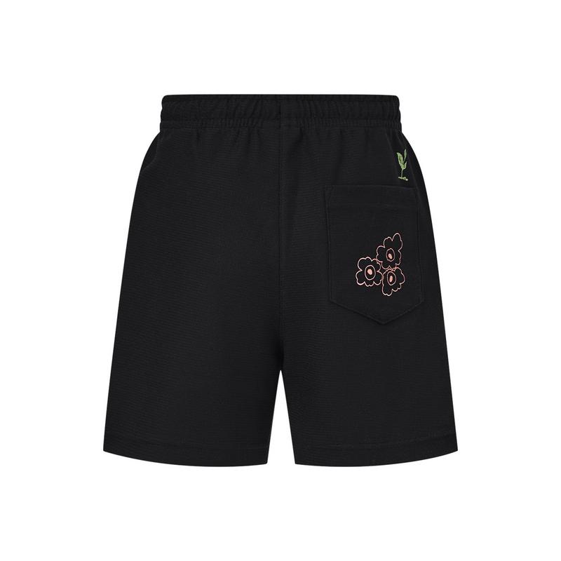 Li Ning Simple Fashion Comfortable Versatile Loose Breathable Five-Point Casual Shorts Women Shorts Black AKSV832-3