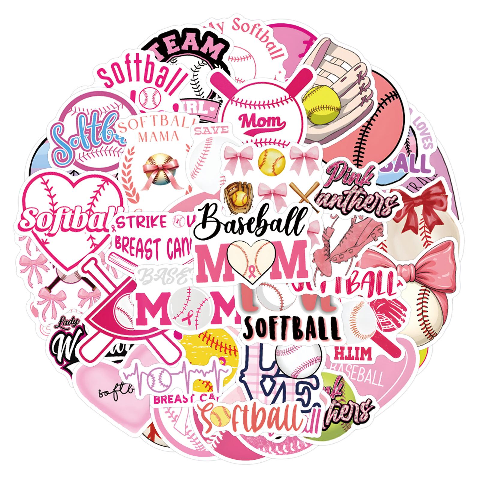 

55 Новых Розовых Софтбольных Розовых Софтбольных Граффити Наклеек Наклейки на Багажник Скутера