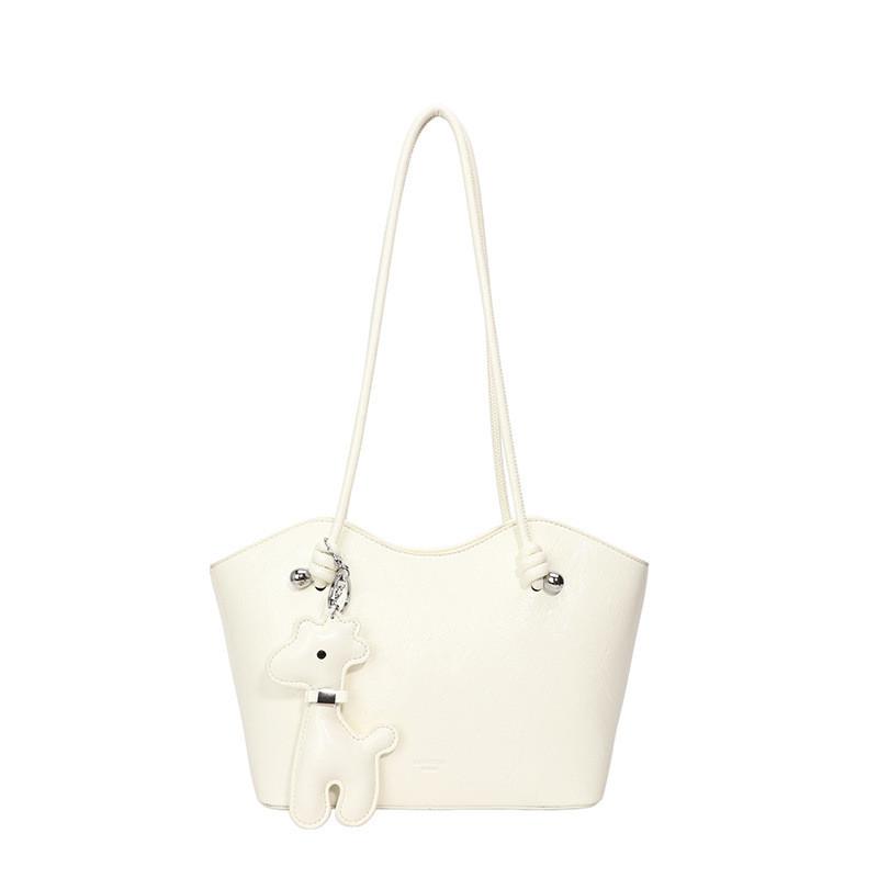 

Solid Color Trendy Pu Bag Inner Zippered Compartments Classic Design Bags Travel