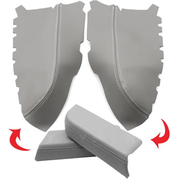 GXARTS One Pair of Leather Front Door Armrest Cover Compatible with Honda Pilot 2009 2010 2011 2012 2013 2014 2015 Leather Armrest with Door Clip