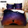 3D Digital Printing Fashion Design Starry Night Bedding, Queen Size Duvet Cover Set