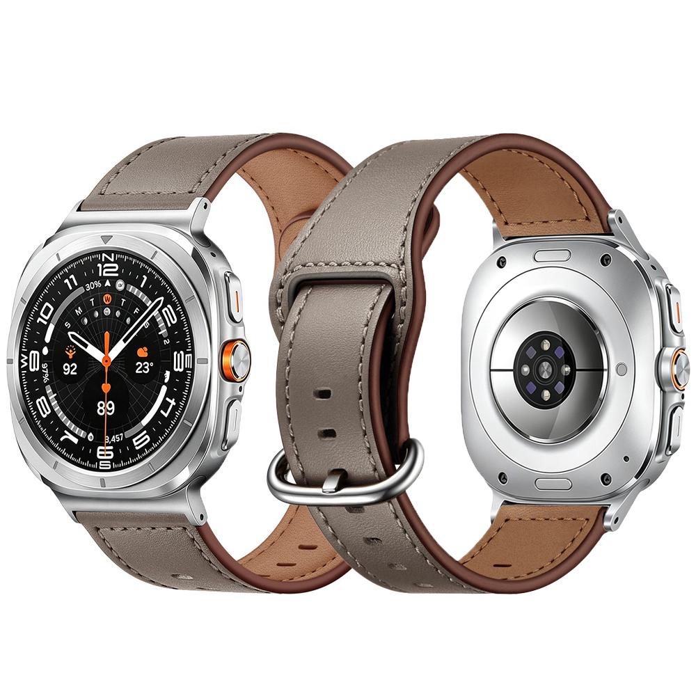 Γνήσιο Δερμάτινο Λουράκι Για Samsung Galaxy Watch 8 Classic 46mm 40mm 44mm Μεταλλική Κεφαλή Για Galaxy Watch Ultra 47mm 2024/2025 Βραχιόλι