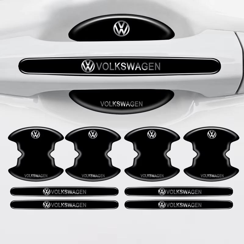 T268Pcs TPU Car Door Bowl Handle Protector Stickers Anti-scratch Trim Strip For VW Volkswagen Golf Polo Passat Tiguan Touran Jetta