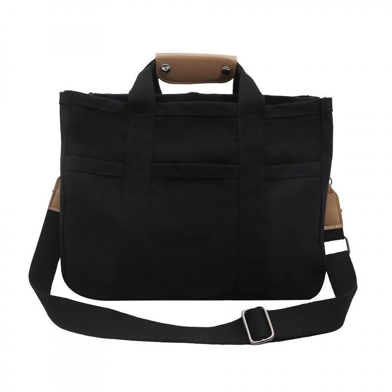 Canvas Baby Diaper Bag Large Capacity Multicompartment Baby Carryall For Daily Use