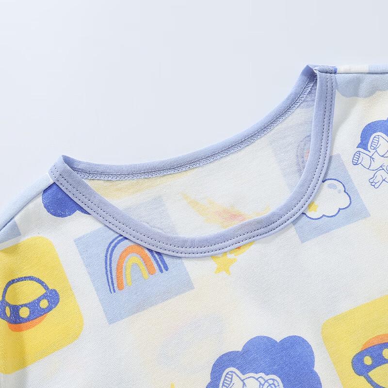 Hongdou Kids' Summer Pure Cotton Short-Sleeve Pajama Set
