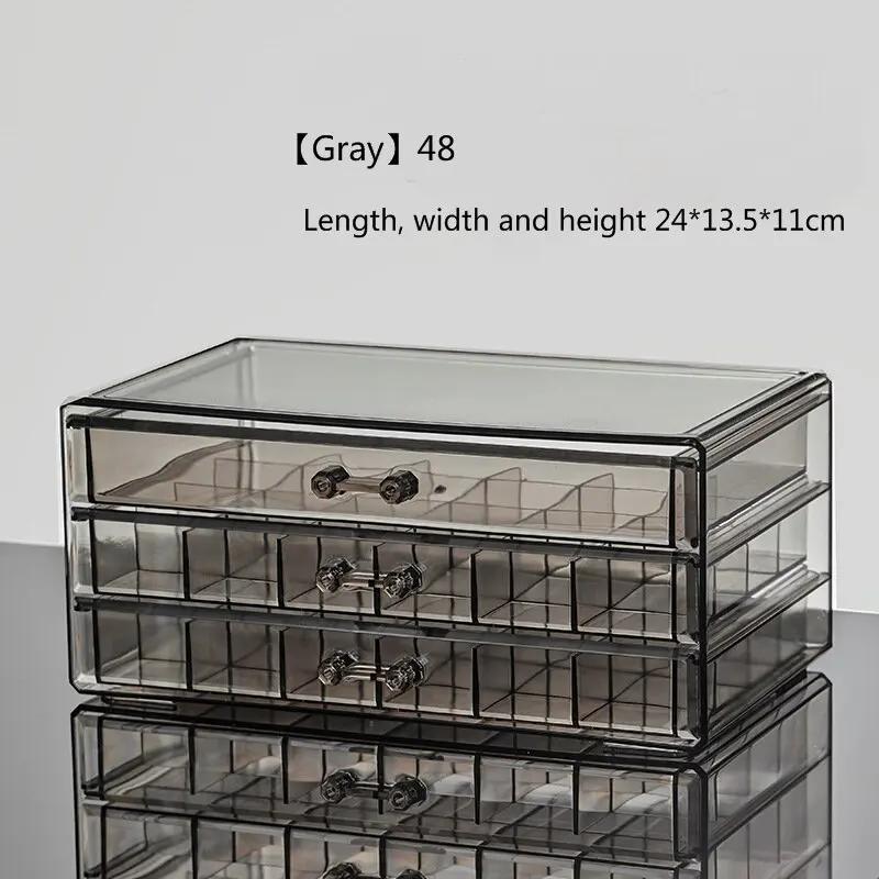 

Ящик для хранения ювелирных изделий Прозрачная шкатулка для украшений Большая вместимость Колец Сережек Ожерелья Акриловая сортировочная коробка для украшений Шкатулка для украшений Органайзер