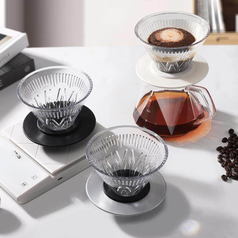 YRP Portable Coffee Filter Cup coffee dripper pour over V&60 White, black, silver gray V01/V02 quality reusable filters