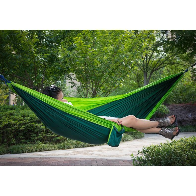 Tewango Tragbare Hängematte für 1–2 Personen, Outdoor, Camping, Hängehängematte, Schaukelbett, Nylon