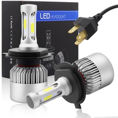 2 Adet Araba LED Far H4 H7 H1 H3 9005 9006 H11 COB LED Çip 8000 Lümen Ampul Dönüşüm Kiti 6000 K Beyaz 12 V
