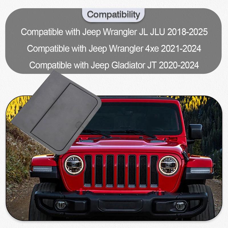 Car Center Console Concealed Storage Box For Jeep Wrangler JL JLU 2018-2025 Wrangler 4xe -2024 Gladiator JT -2024