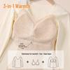 10A Antibacterial Women's Cashmere Silk Underwear Set with Chest Pads - Fleece-Lined, Autumn/Winter, Slimming Base Layer