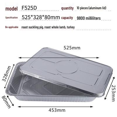 Medkai Rectangular Aluminum Foil Baking Trays with Lids