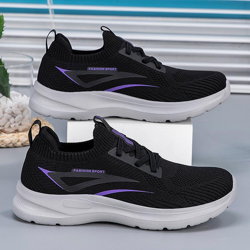 Fashion Autumn New Knitted Shoes Mom Shoes Connected Mail Order Sports Casual Shoes Ladies Casual Comfortable Single Shoes Men