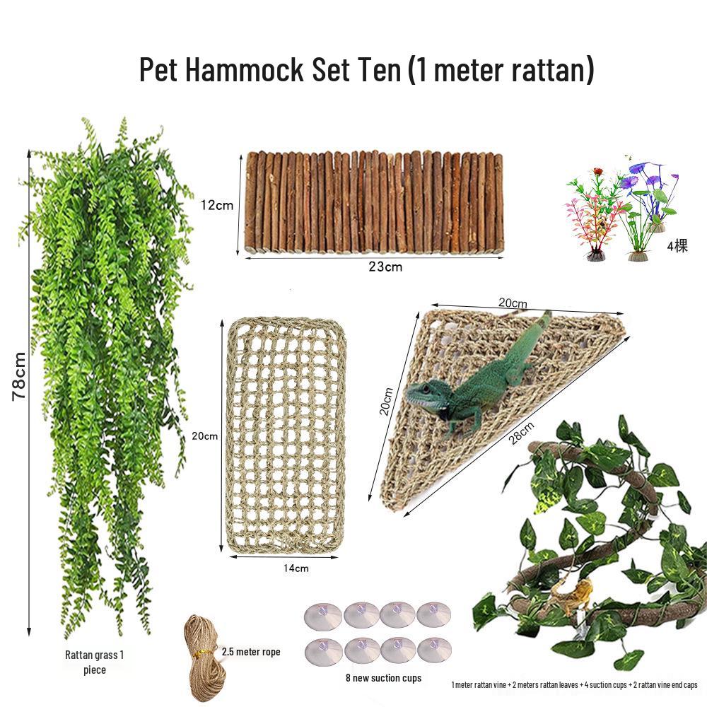 Reptile Habitat Decor: Simulation Vine with Lizard, Chameleon, Snake & Gecko Climbing Features