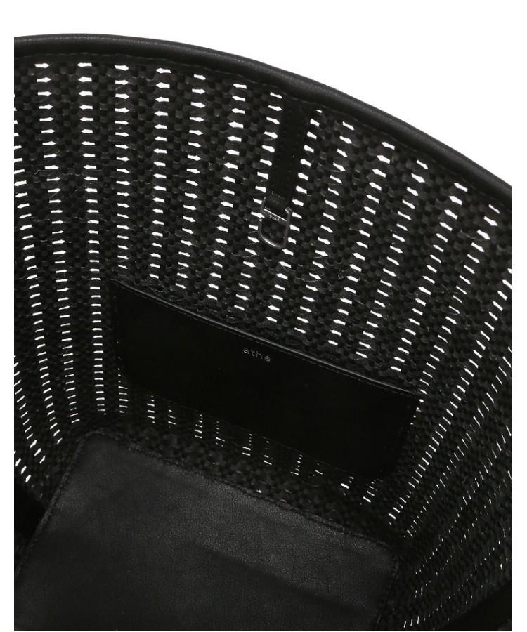 Athe Vanessabruno [Panier] Black Panier Mesh Shoulder Bag L Aaba6E841Bk