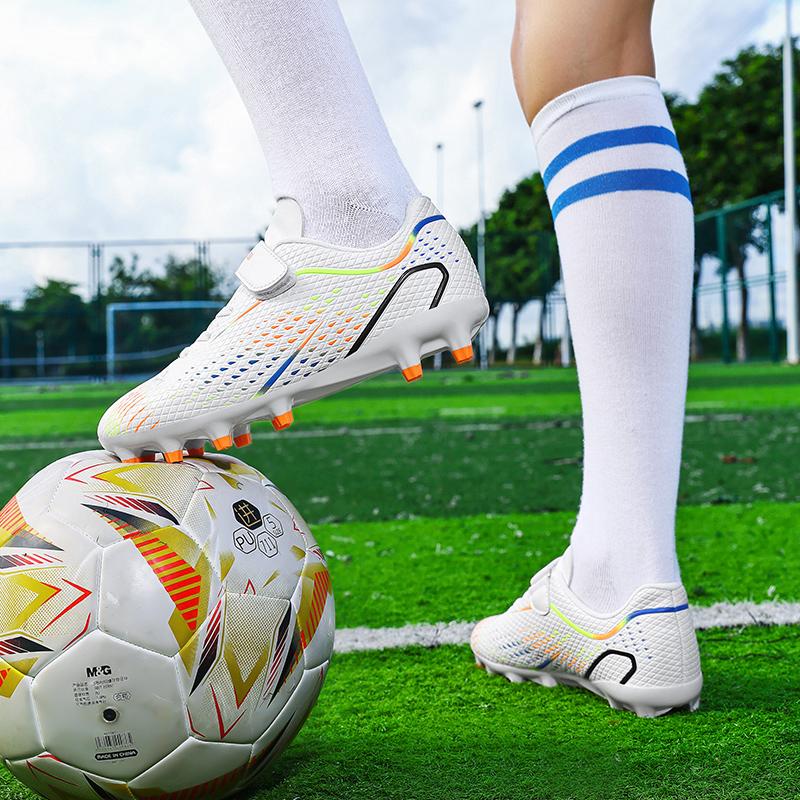 Boys Football Shoes AG/TF Spike Rubber Soft Sole Kid's Professional Artificial Turf Training Football Boots for Girls Soccer Shoes
