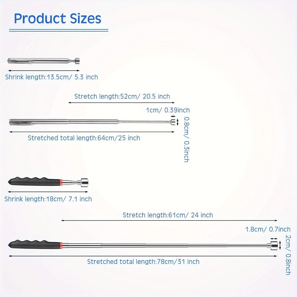 Telescopic Magnet Picking Tool for Hard To Reach Areas