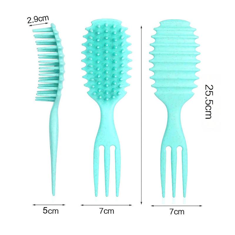1pcs Gentle Curly Detangling Hair Brush Afro Scalp Massage Comb Curly Hair Edge Curl Hairbrush Salon Hairdressing Tools