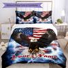 3PC Custom Name Eagle Freedom Bedding Set Printed Bedding Set Duvet Cover Closure Includes 1 Duvet Cover & 2 Pillowcases for All Seasons Bedroom