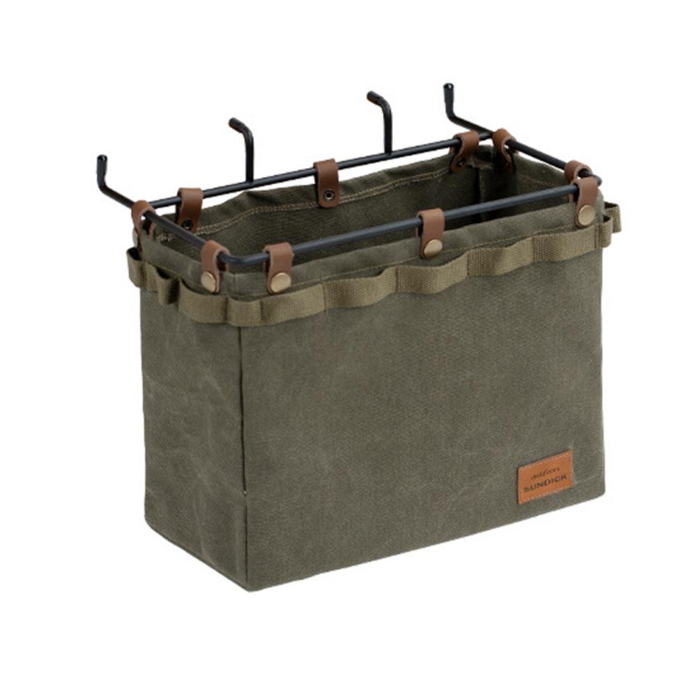 Canvas Table Side Storage Bag Foldable Portable Camping Canvas Bags Large Capacity Picnic Tableware Organizer Bag Picnic