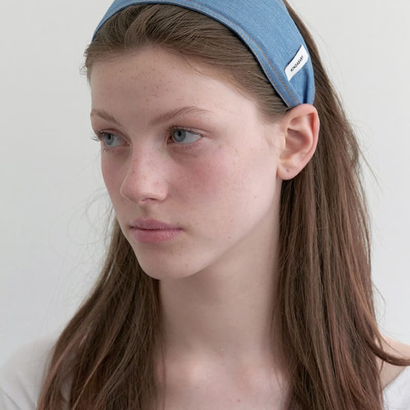 

KINDABABY базовая джинсовая повязка на голову - светло-голубая light blue