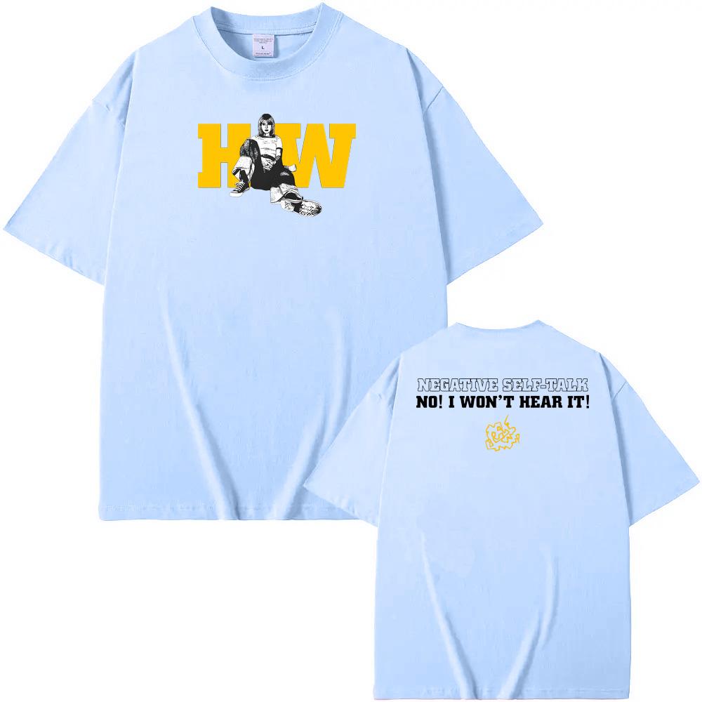Negative Self Talk Black Tee Hayley Williams websiteSeconds Tee-shirt Summer Hip Hop Short Sleeve HarajukuTshirt 100%Cotton Tees
