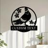 Unique Custom Metal Pigeon Wall Decor Outdoor Garden Sign Bird Ornament