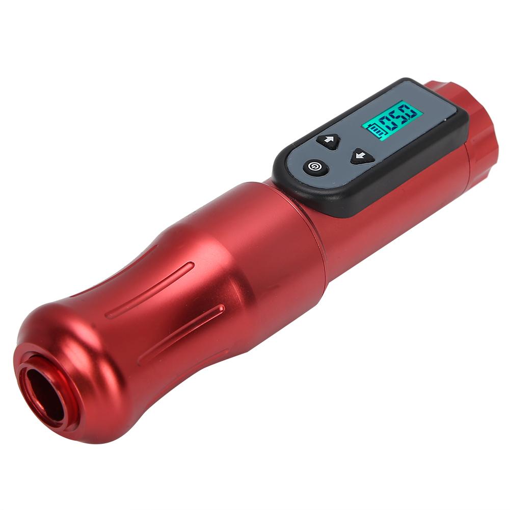 GHOST AXE Tattoo Pen Machine Wireless Tattoo Cartridge Machine with LCD Display Red