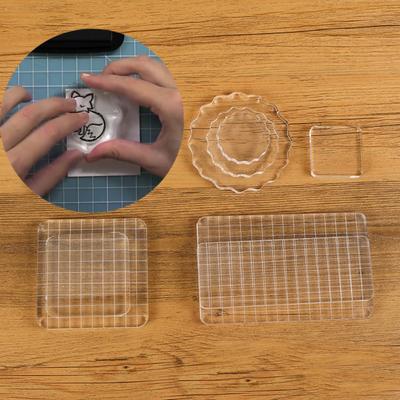 Handmade Acrylic for DIY Scrapbooking Seal Stamp Block Stamping Tool Stamp Block Wax Stamp Pad