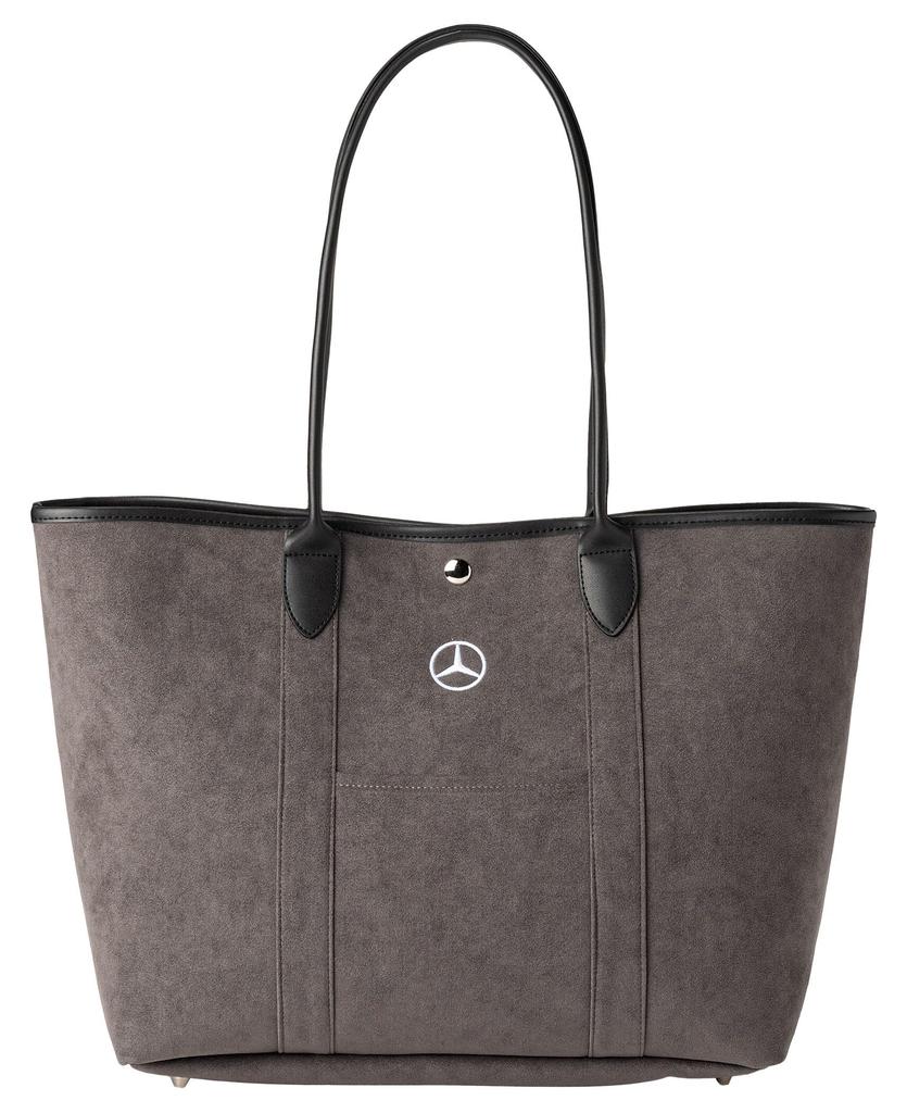 [Mercedes-Benz Collection] Genuine Ultrasuade(R) Tote Bag in Graphite/Blue Daisy