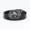 Lotte Jinsen Retro Leather Skull & Star Youth Belt, Trendy Fashion Cowhide Waistband