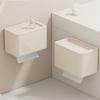 Multifunctional Toilet Paper Roll Storage Plastic Wall Mounted Storage Box Toilet Tissue Box  Home