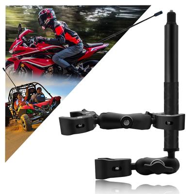 HAFOKO Motorcykel Klemmebeslag Sæt til Cykelstyr og Usynlig Selfie Stick til Kompatibel med GoPro 360 X GO og Osmo Også kompatibel med