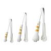 3Pcs/set Kitchen Tongs Stainless Steel Cartoon Cat Paw Shape Bread Tongs Heat-Resistant Non-Slip Handle Pliers Cooking Tools