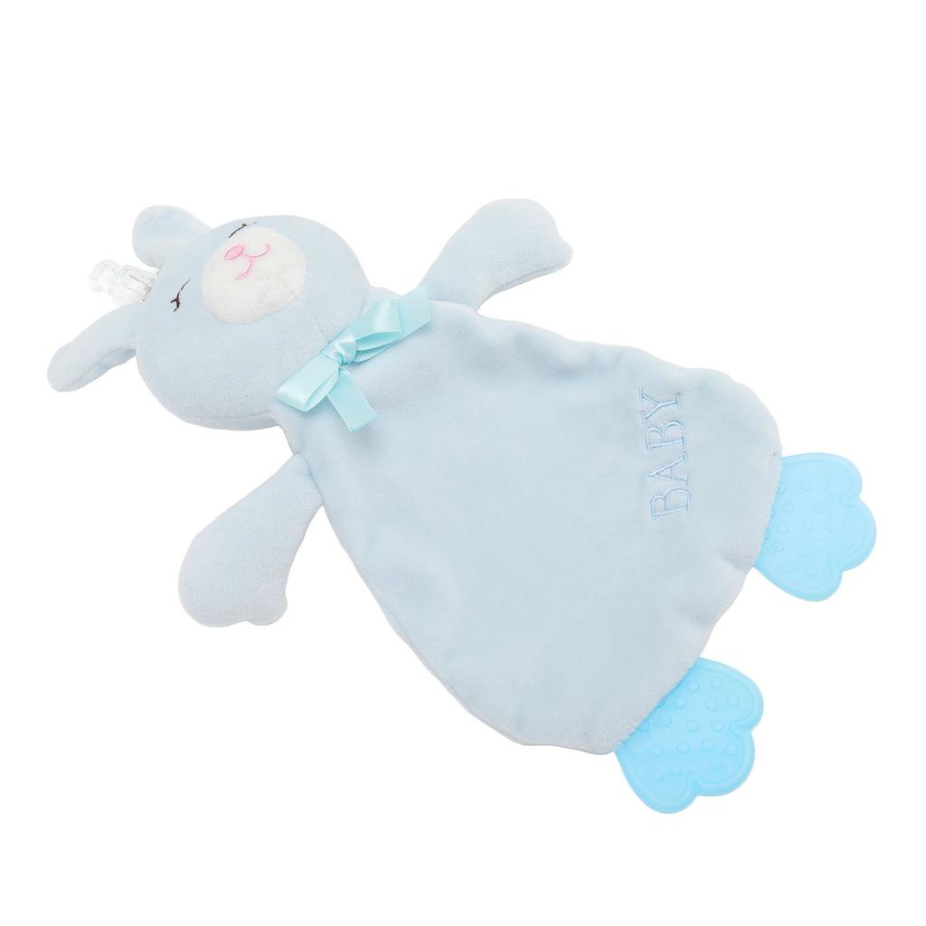 Baby Kuscheldecke Niedlich Weich Leuchtende Farben Multifunktionelles Säuglings-Kuscheltuch für Baby über 3 Monate Blauer Hase