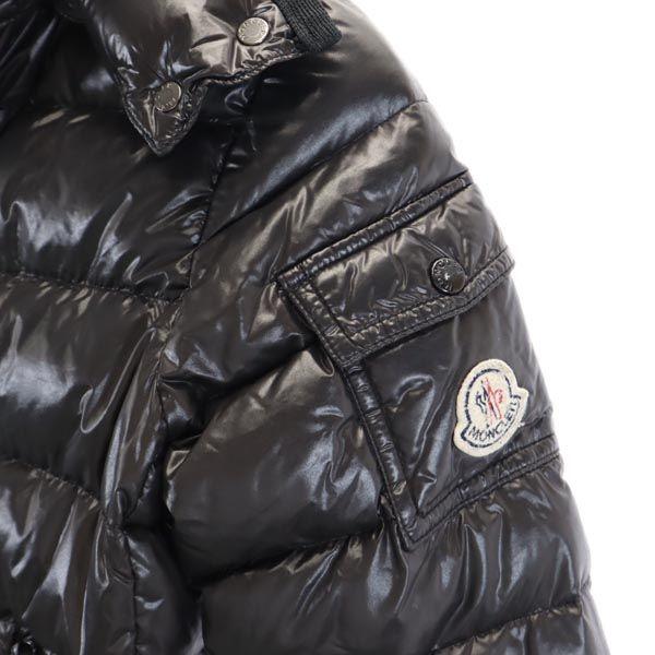 Moncler Пуховик 50,4" черный Вышивка логотипа Детский Б/У