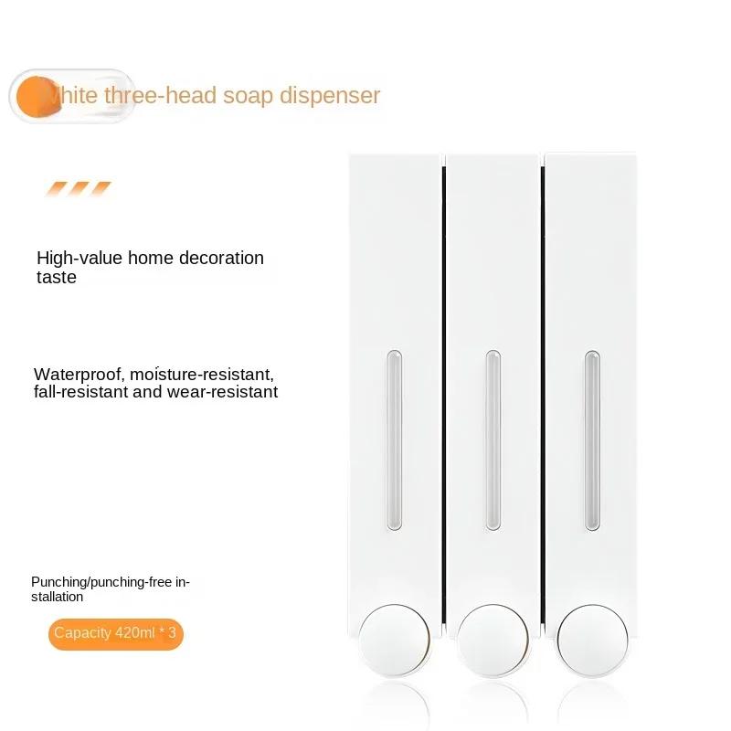 Neuer Stil 420ML Hotelküche Badezimmer Manueller Wandmontierter Seifenspender Duschgel Shampoo Presstyp Flüssigseife Zubehör