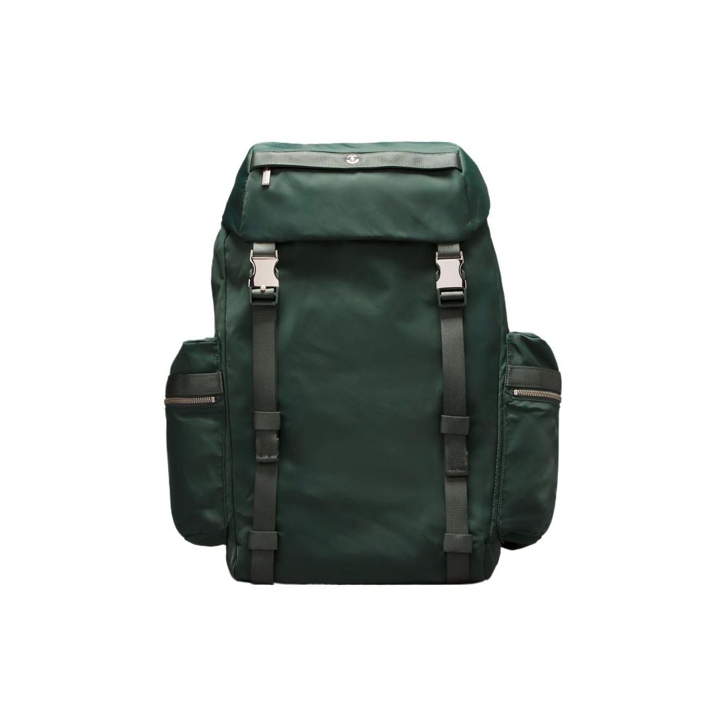 Lululemon 25L Wunderlust Multi-Functional Pocket Buckle Drawstring Closure Nylon Backpack Unisex Backpacks Deep-Jungle-Green LU9AS8S-DKFR
