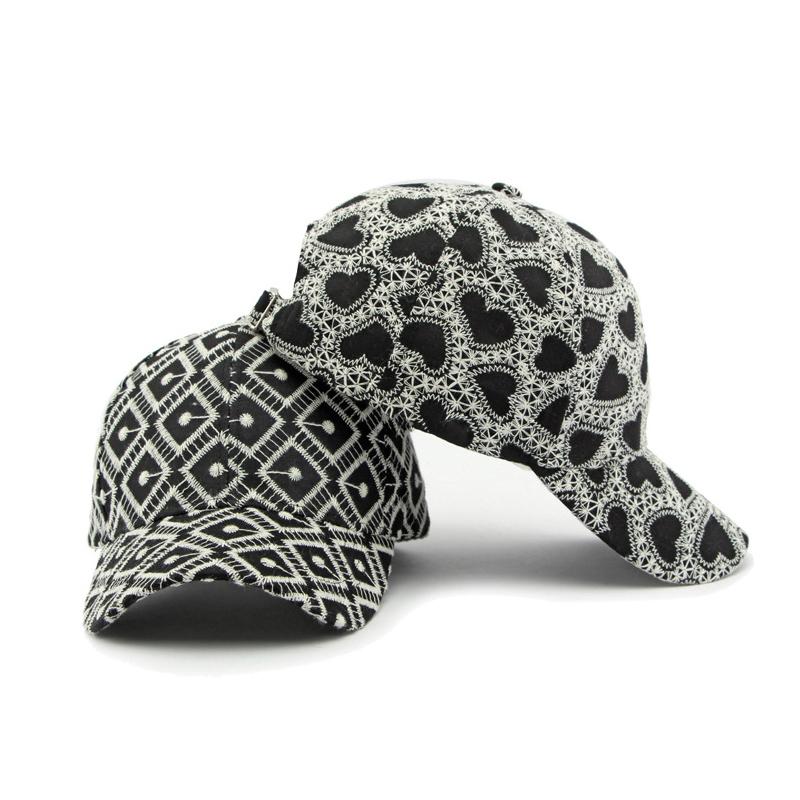 Embroidered Hard Top Baseball Cap Women Sunscreen Hat