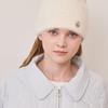 KIRSH Mohair Metal Logo Beanie [Ivory]