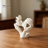 Living Room Art Piece 3D Printed Kissing Couple Figurine, Romantic Hollow-out Statue with Wide Solid Stable Base, Modern Delicate Carved Figurine