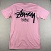 Stussy Guam Shirt Mens S Pastel Pink Logo Streetwear Skate Surf Graphic Tee Unisex T-Shirt