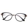 2pcs Set of New Cat-Eye Metal Frame Reading Glasses for Men and Women Suitable for Daily Office Use