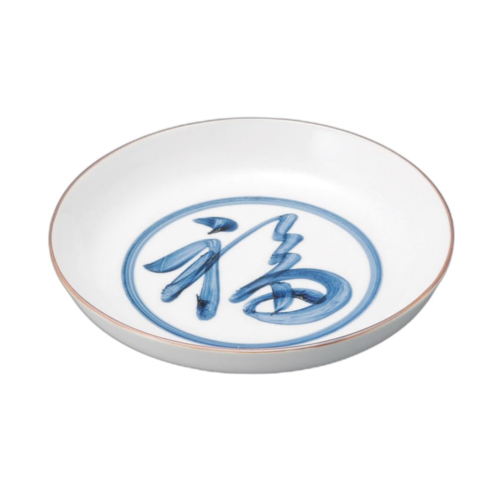 

Fuchisabi Fuku no ji deep plate Medium plate 4.8 [14×2.8cm] ржавый