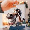 Unique Acrylic Horse Pendan Big Mouth Horse Ornament for Home Car Decor Eye Catching Design Ideal Gift for Animal Lovers
